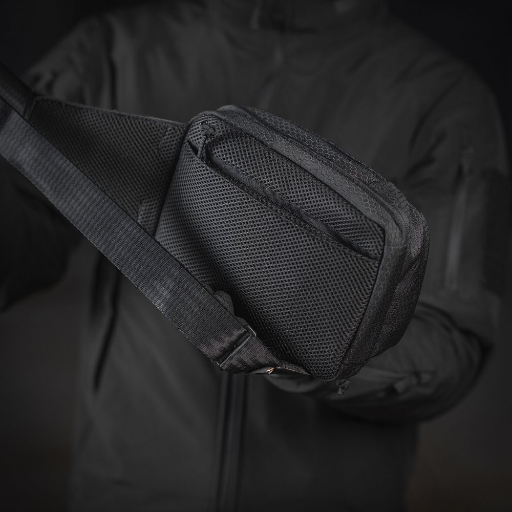Сумка M-Tac Sling Pistol Bag Elite Hex с липучкой. Черный 3