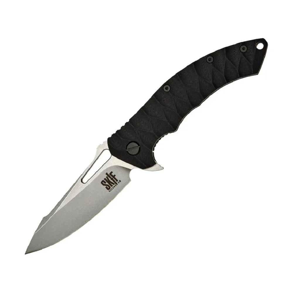 Нож раскладной SKIF Shark II SW, длина 217 мм. Рукоятка G10. Цвет черный 5