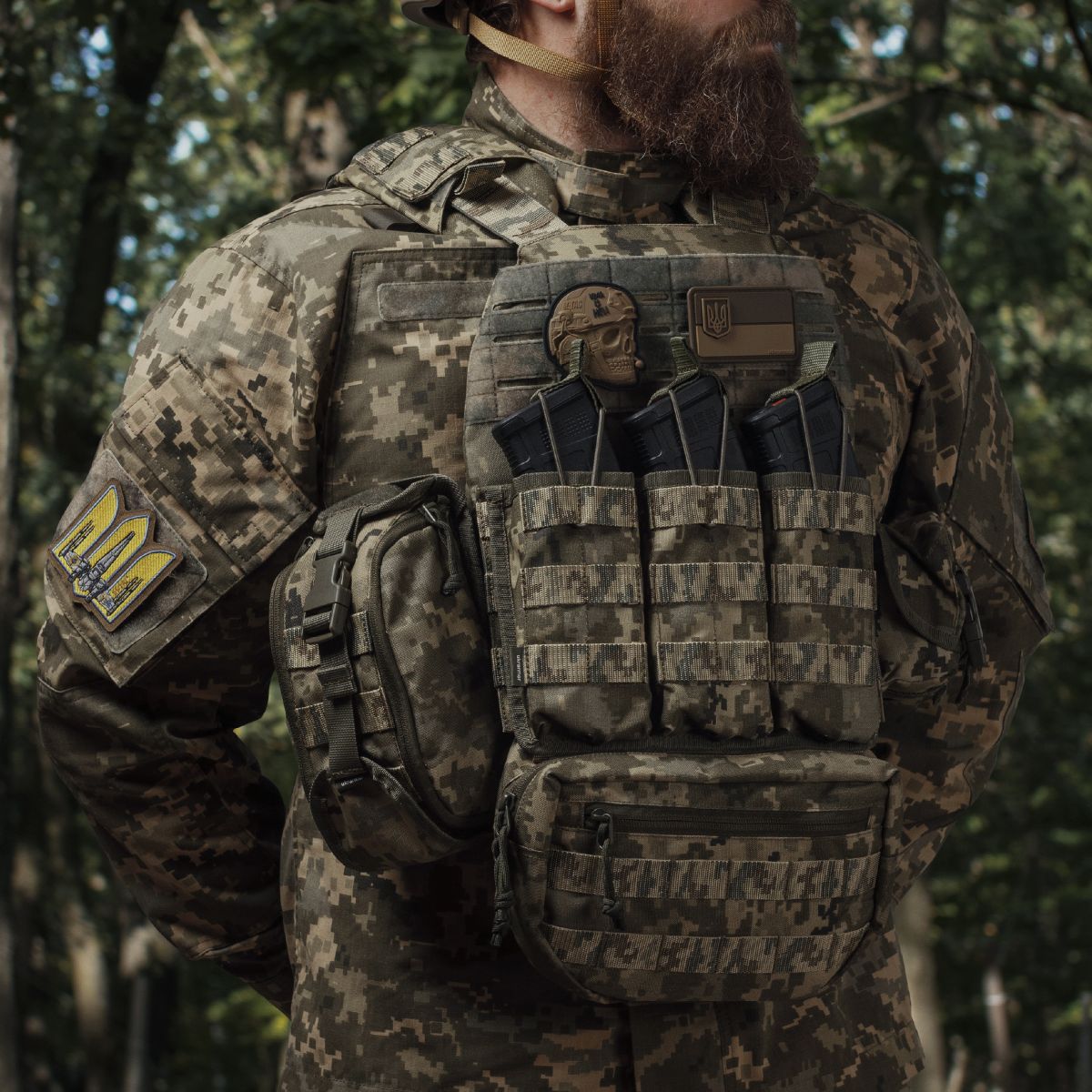 Сумка-напашник стандартна 1-го класу захисту. Матеріал Cordura 500D. Піксель (мм-14) 8