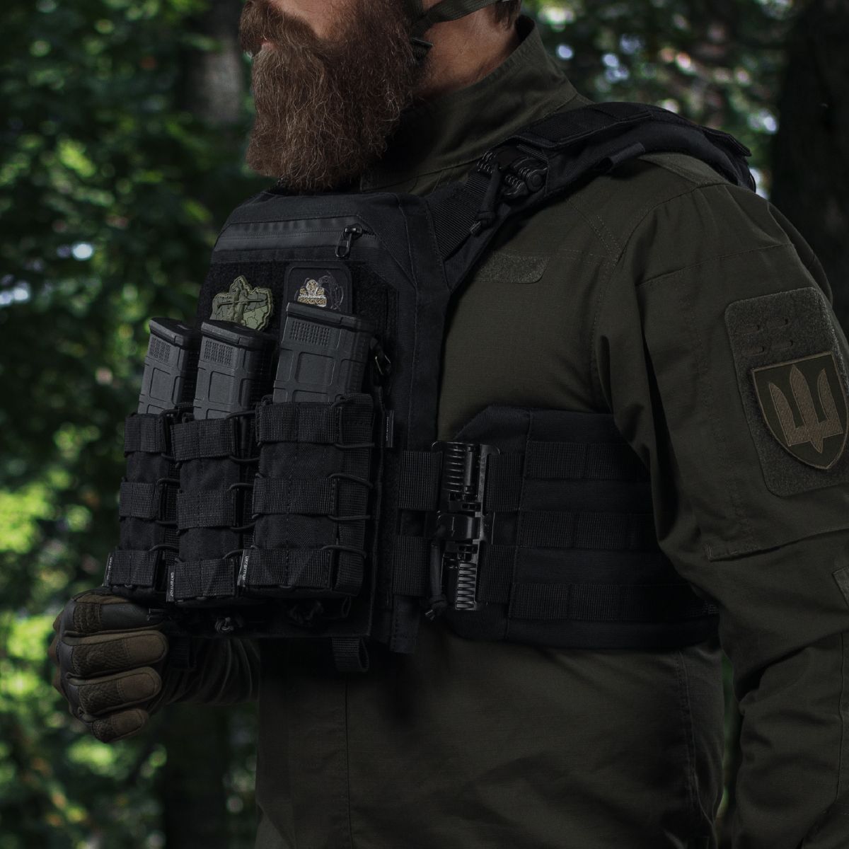 Бронежилет збільшений 5 класу (PRO) XL. Вага 8.2 кг. Керамічні плити 3.38 кг. Чорний 9
