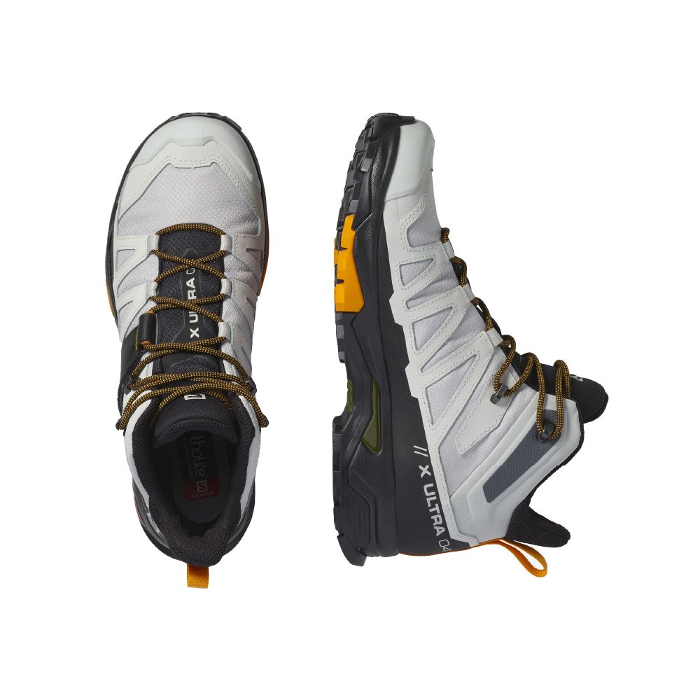 Треккинговая обувь Salomon X Ultra 4 MID Gore-Tex (водонепроницаемые). Lunar rock / Magnet. Размер 40 5