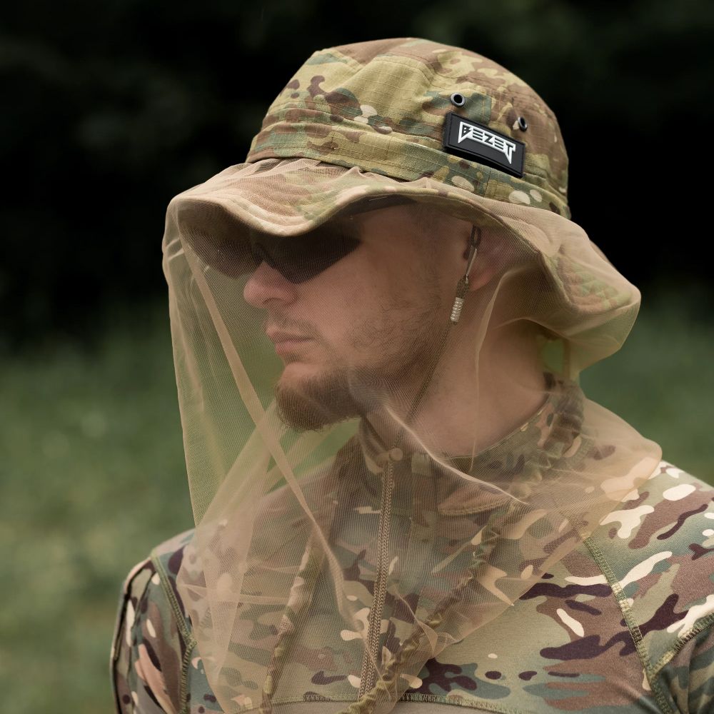 Панама тактична Bezet Tactical Trail з москітною сіткою. One Size. Мультикам