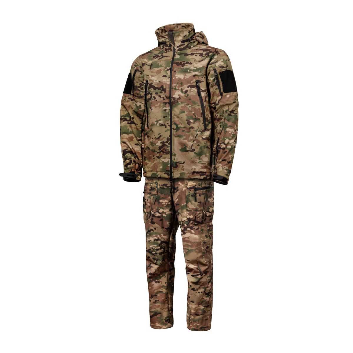 Комплект одягу Softshell Hawk Jacket & Pants. Захист від вітру та вологи. Мультикам