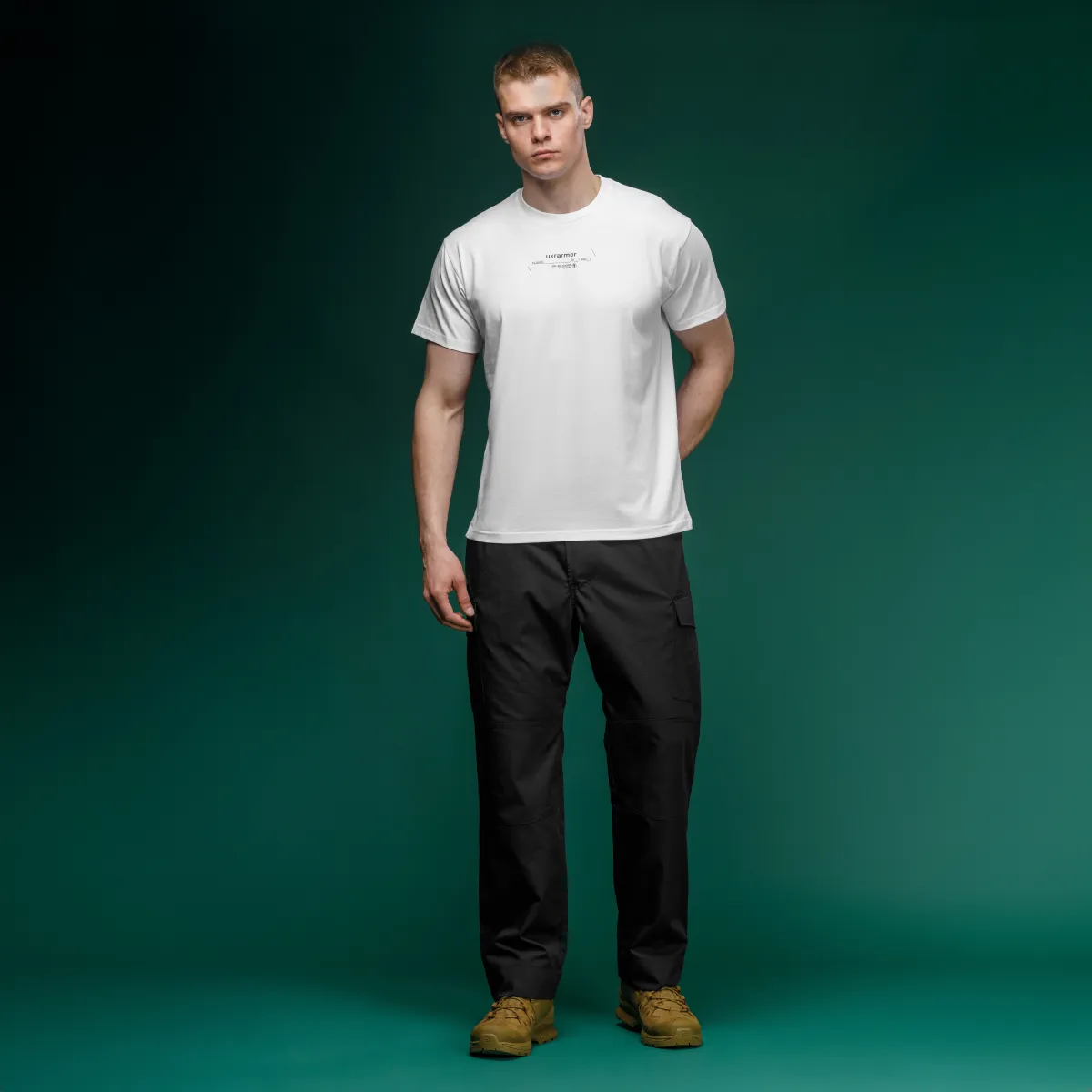 Футболка Basic Military T-Shirt з колекції NAME. Cottone/Elastane, білий 5