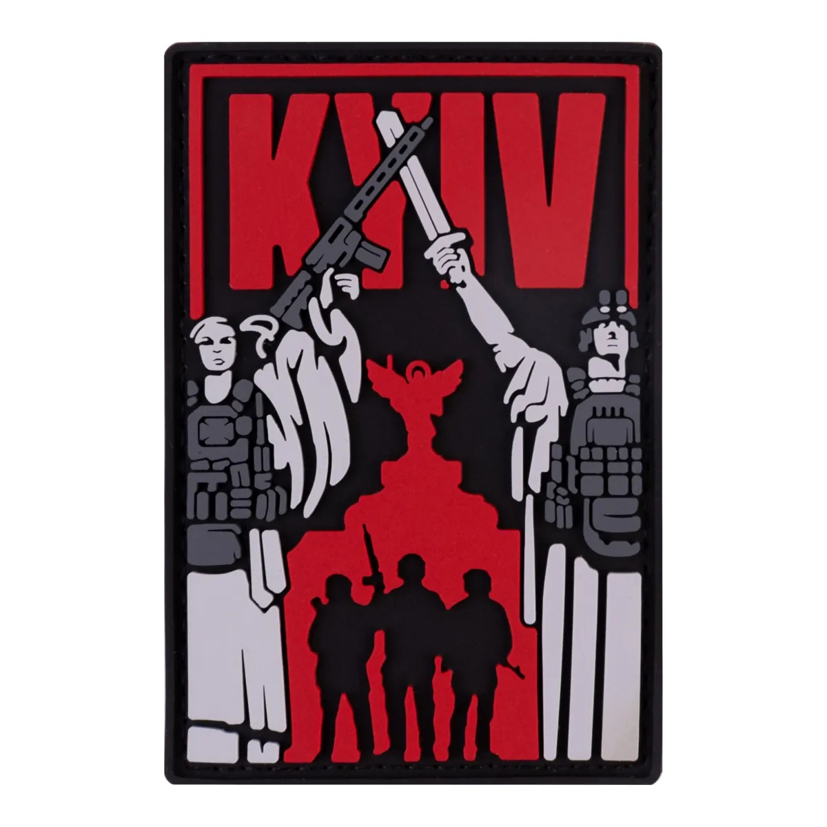 Патч (шеврон) «Киев-Свободный» от Brand Element. Мягкий ПВХ пластик. Красный