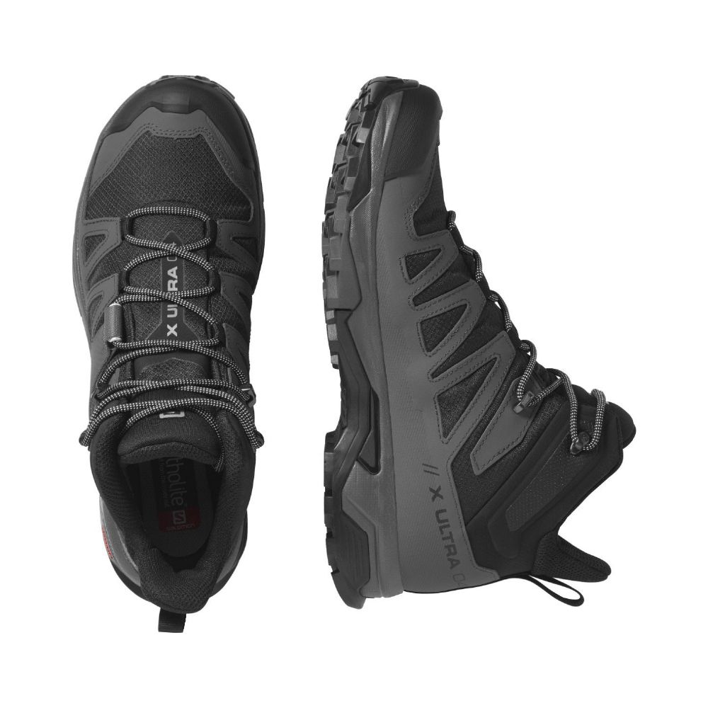 Треккинговые ботинки Salomon X Ultra 4 MID Wide Gore-Tex. Черные 2