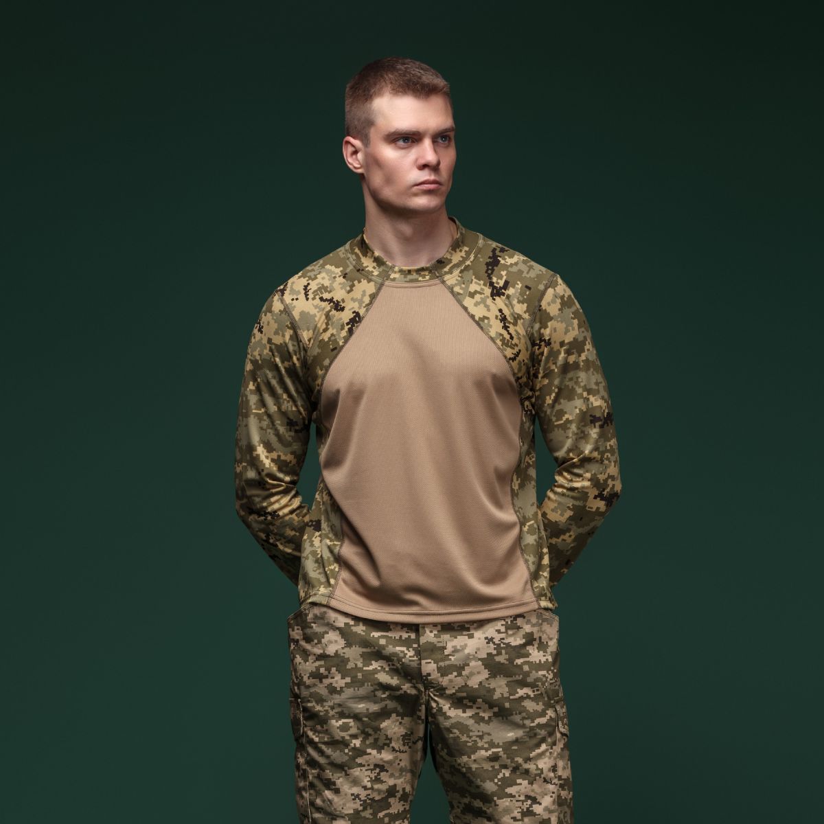 Тактическая рубашка Base Combat Shirt с длинным рукавом. Пиксель (мм-14) 2