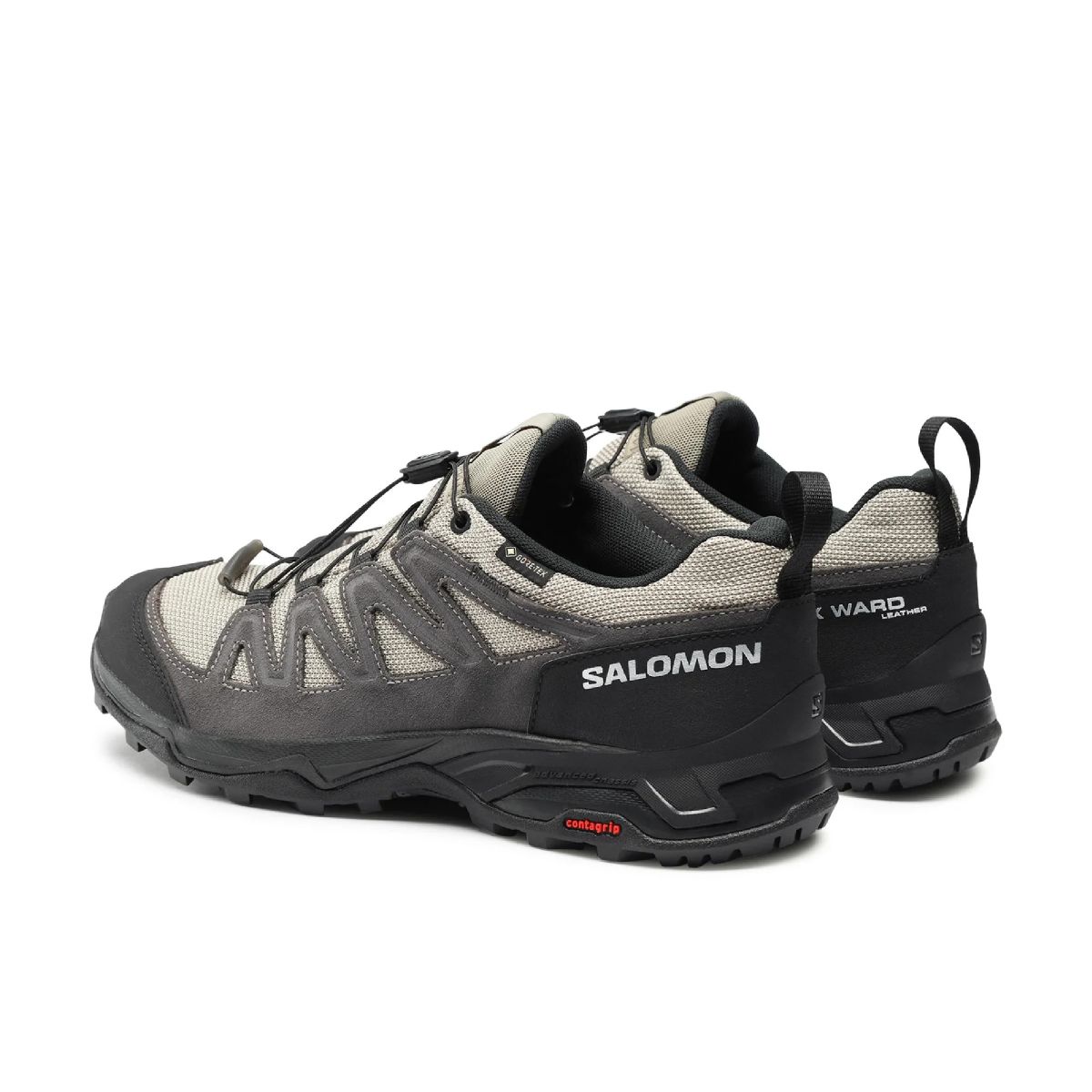 Треккинговые кроссови Salomon X Ward Leather Gore-Tex. Серый 2