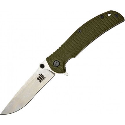 Нож SKIF Urbanite II SW Olive. Углеродно-хромовая сталь. Материал рукояти G10 6