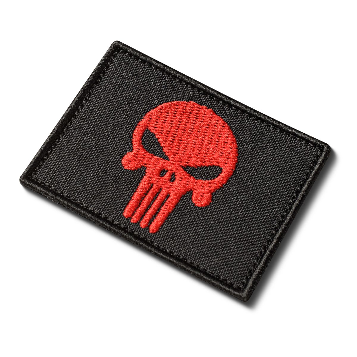 Шеврон с черепом Punisher на Velcro, 4,9 х 6,7 см. Красно-черный 3