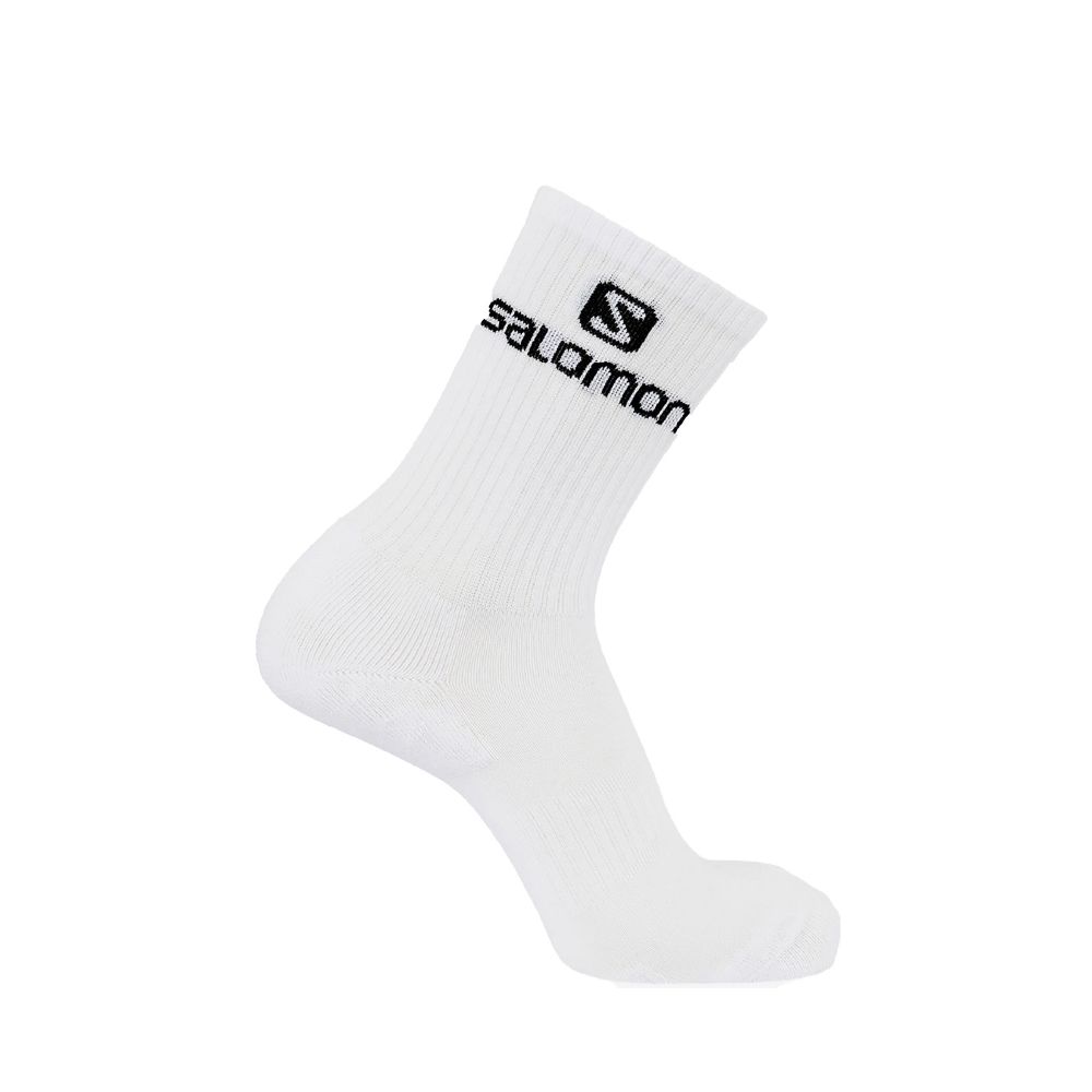 Комплект демісезонних шкарпеток Salomon Crew (3 шт.) чорний/білий/сірий. Розмір M 3