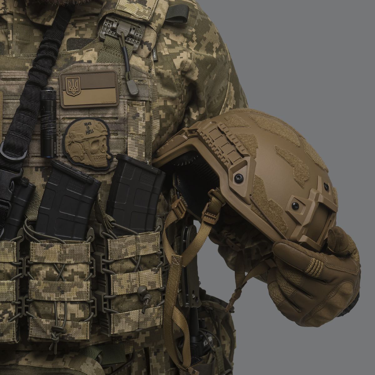 Кевларовый шлем ARCH (ECH) L с защитой от активных наушников. Койот 7