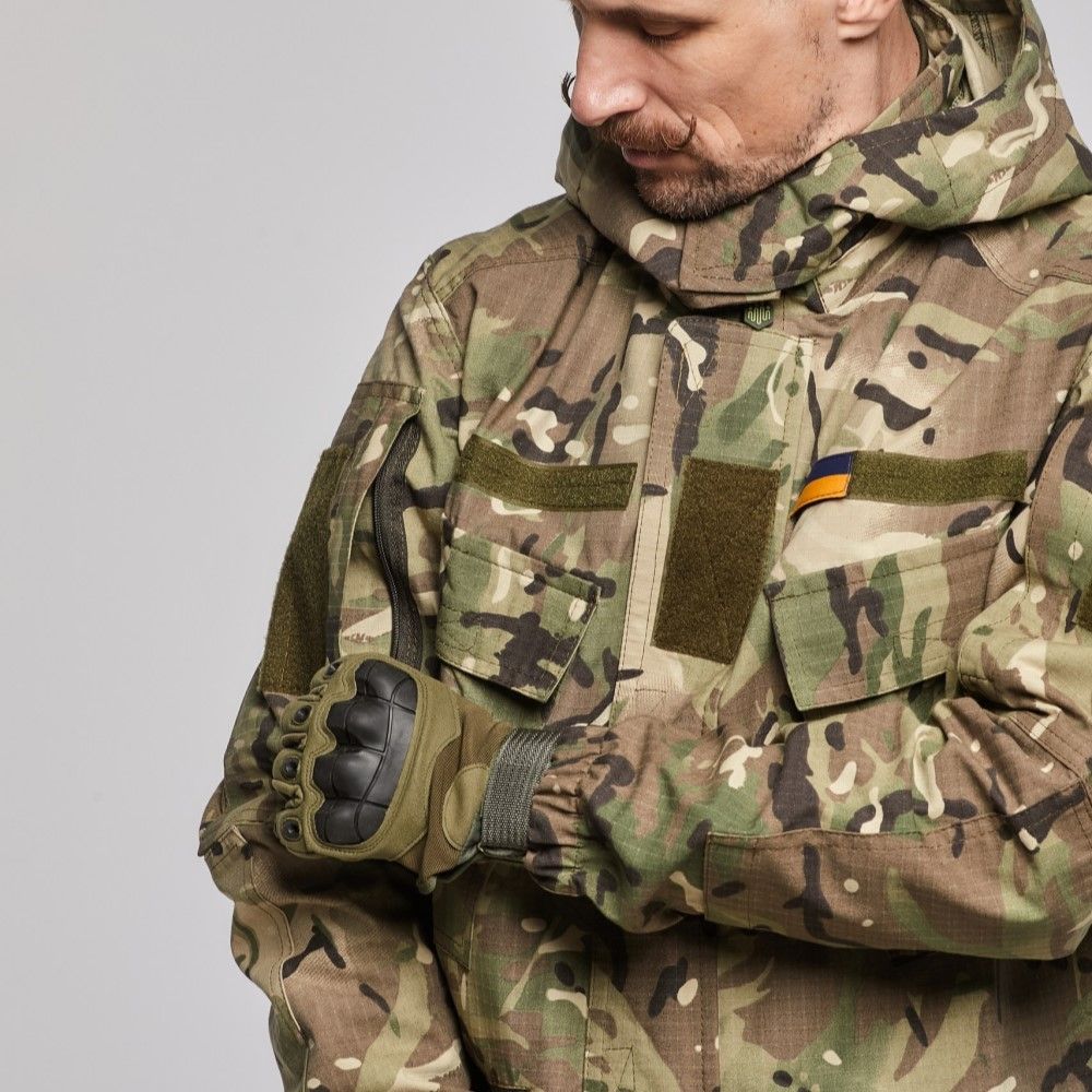 Військова куртка ЗСУ з капюшоном. Армований Rip-Stop. Мультикам. Розмір S 3