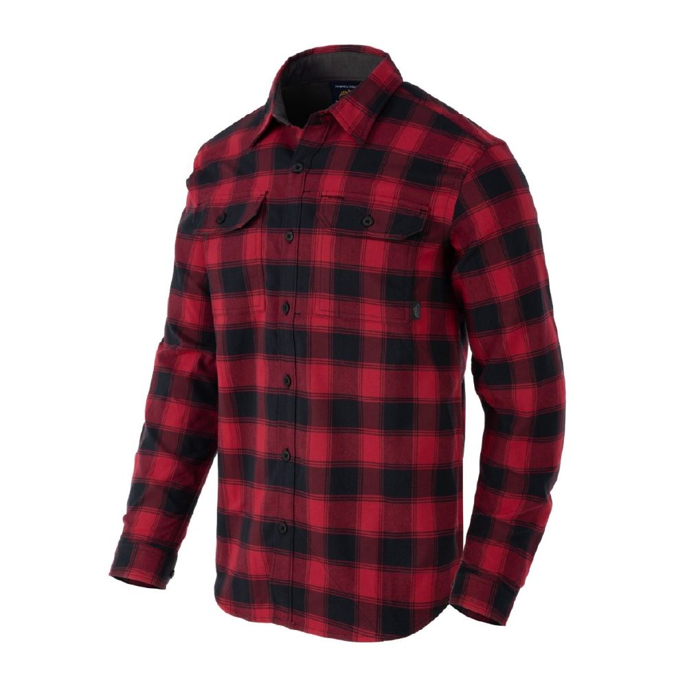 Рубашка Helikon-Tex GreyMan. Coral Crimson Checkered