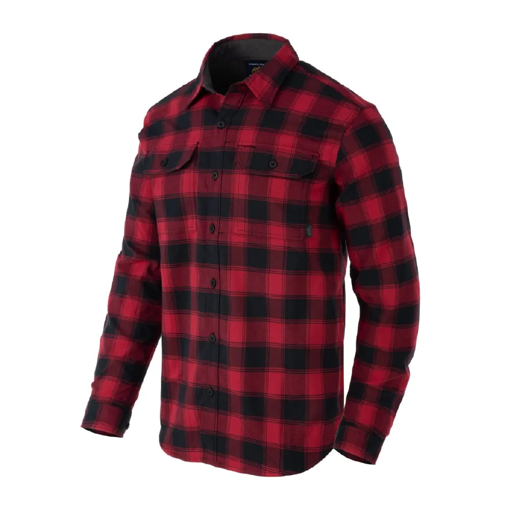 Сорочка Helikon-Tex GreyMan. Coral Crimson Checkered