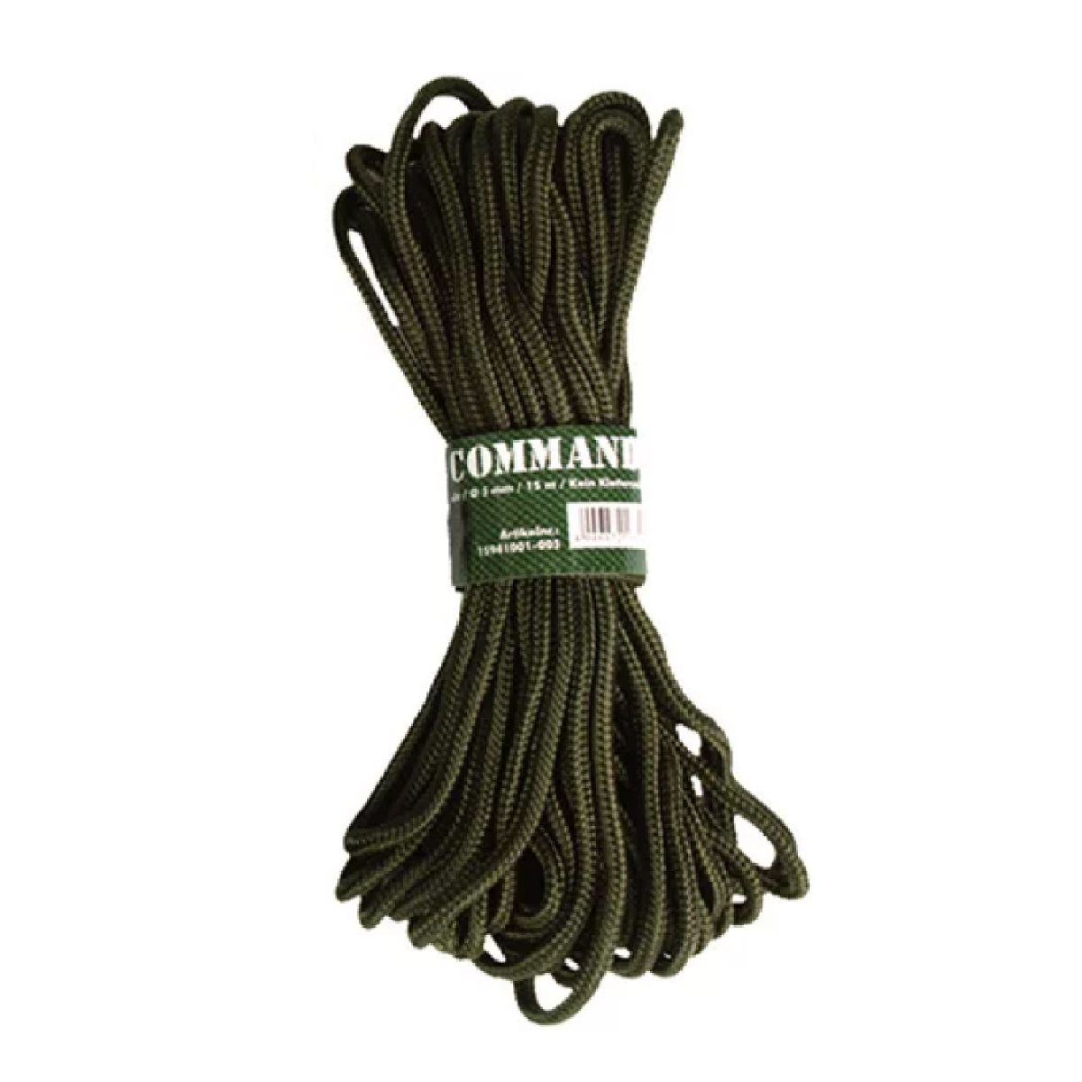 Мотузка MIL-TEC Commando Rope 15 м. Матеріал Поліпропілен. Олива