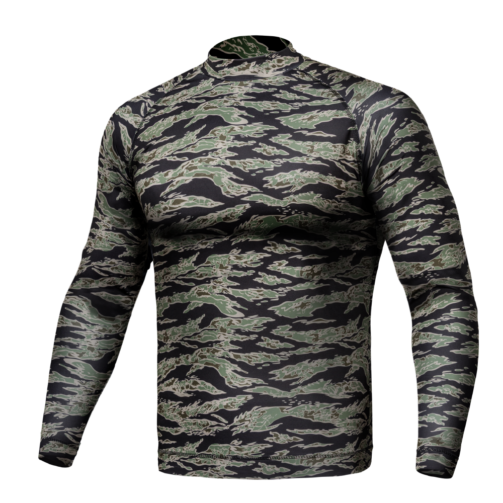 Рашгард тактический Raptor Rashguard Tiger Stripes. Slim fit, полиэстер