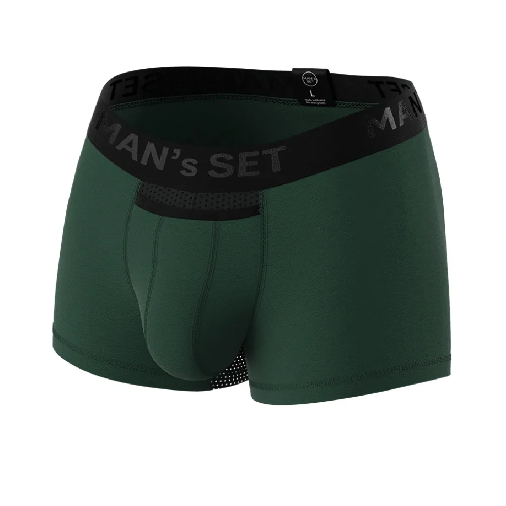 Труси чоловічі анатомічні з сіткою Men's Set Anatomic Classic Light Black Series. Темно-зелений Труси чоловічі анатомічні з сіткою Men's Set Anatomic Classic Light Black Series. Темно-зелений