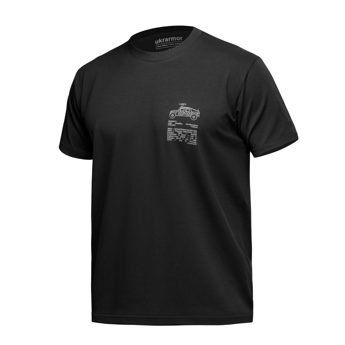 Футболка Ukrarmor Basic Military T-Shirt. HMMWV. Cotton and Elastane, черный