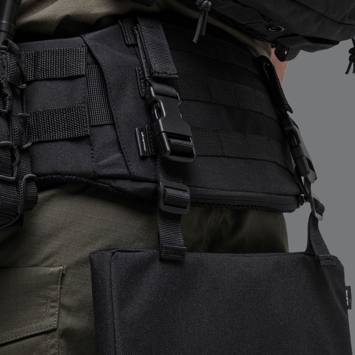 Коврик для сидения тактический тактический 1-го класса защиты. Cordura 500D. Черный 8