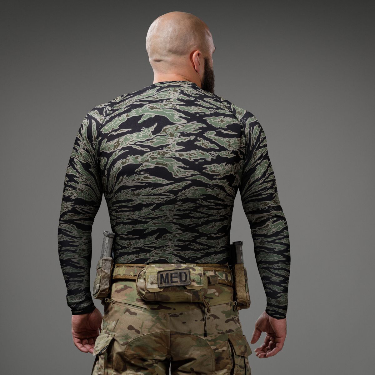 Рашгард тактический Raptor Rashguard Tiger Stripes. Slim fit, полиэстер 3
