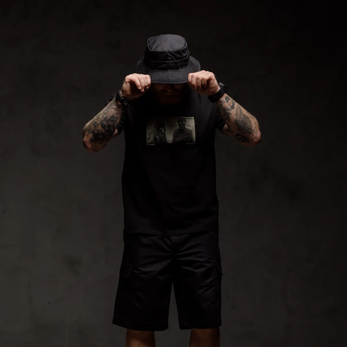 Шорты тактические Echo Cargo Shorts Rip-Stop PolyCotton. Чёрный 4