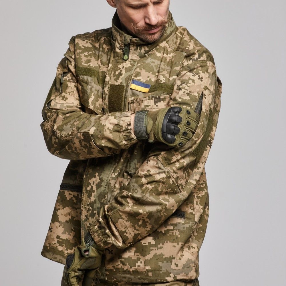 Військова куртка ЗСУ з капюшоном. Армований Rip-Stop. Піксель (мм-14). Розмір XL 4