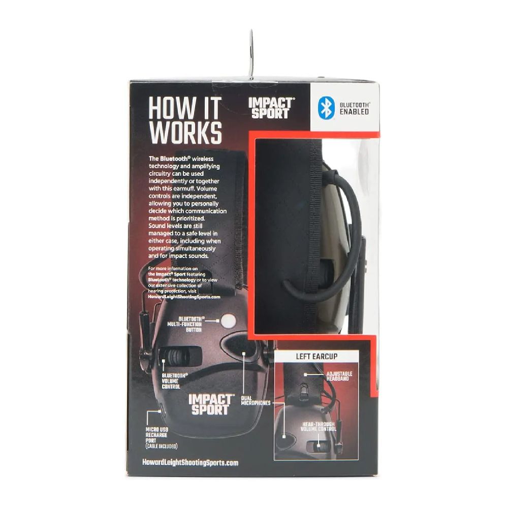 Активні навушники Howard Leight Impact Sport з Bluetooth. Олива 8