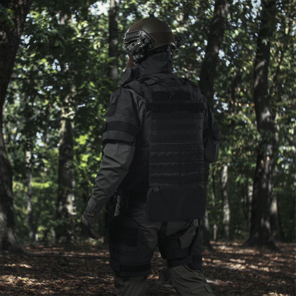 Бронекостюм A.T.A.S. (Advanced Tactical Armor Suit) Level I. Клас захисту – 1. Чорний. S/M 12