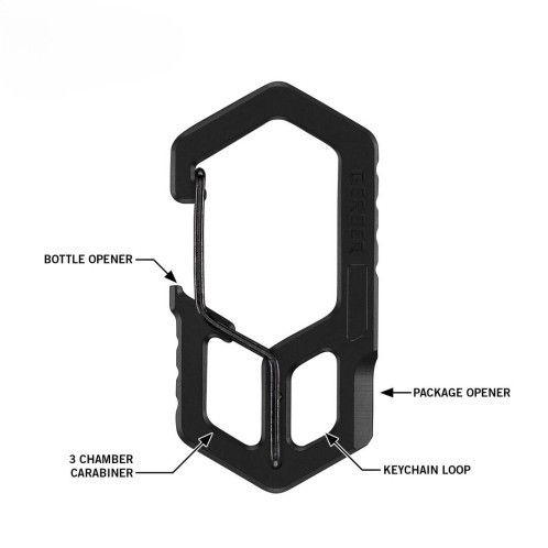 Мультитул брелок Gerber Carabiner. 3 в 1. Чорний 3