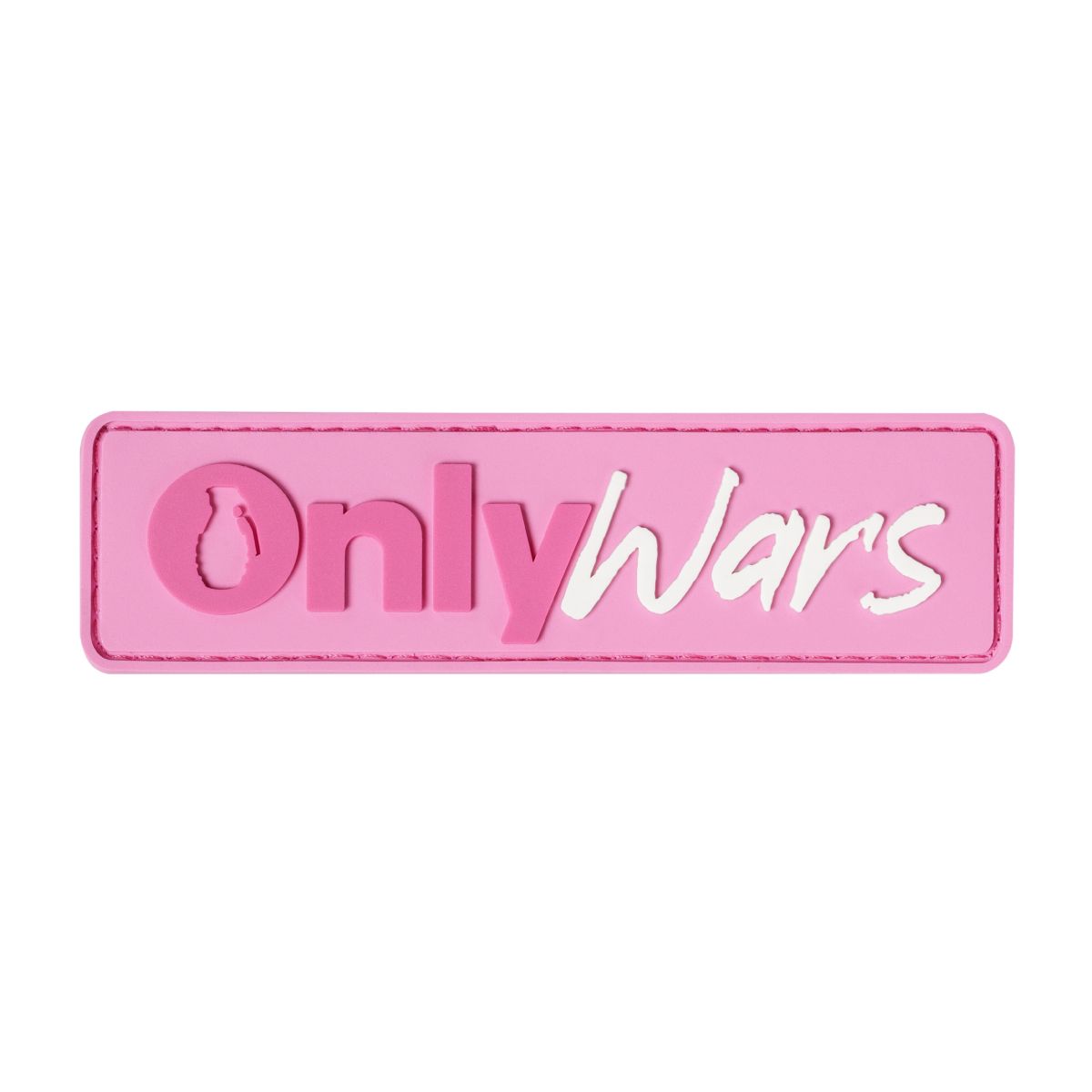 Патч (шеврон) «onlywars» від onlywars.store. Рожевий, 9 х 2.5 см