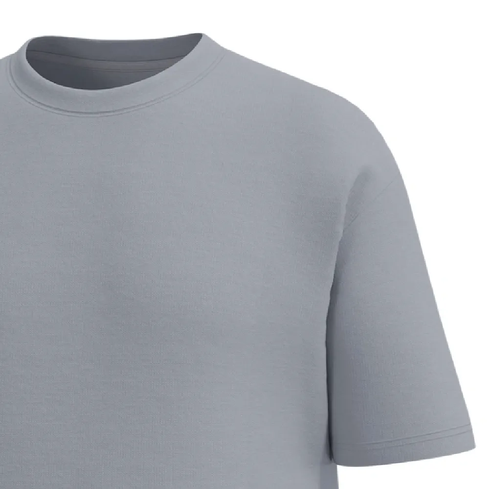 Футболка Men's Set Oversize Fit U-neck. Cotton. Сірий 6