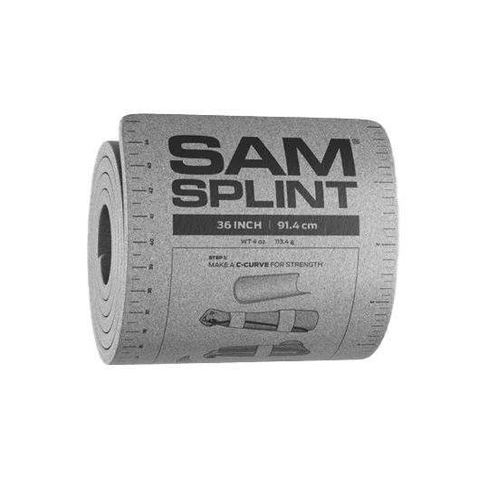 Медицинская шина SAM® Splint (США) скрученная, 91.44 см, серая