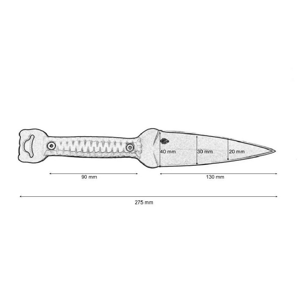 Тактический нож Акинак Blade Brothers Knives с черным полимерным покрытием с черным полимерным покрытием 6