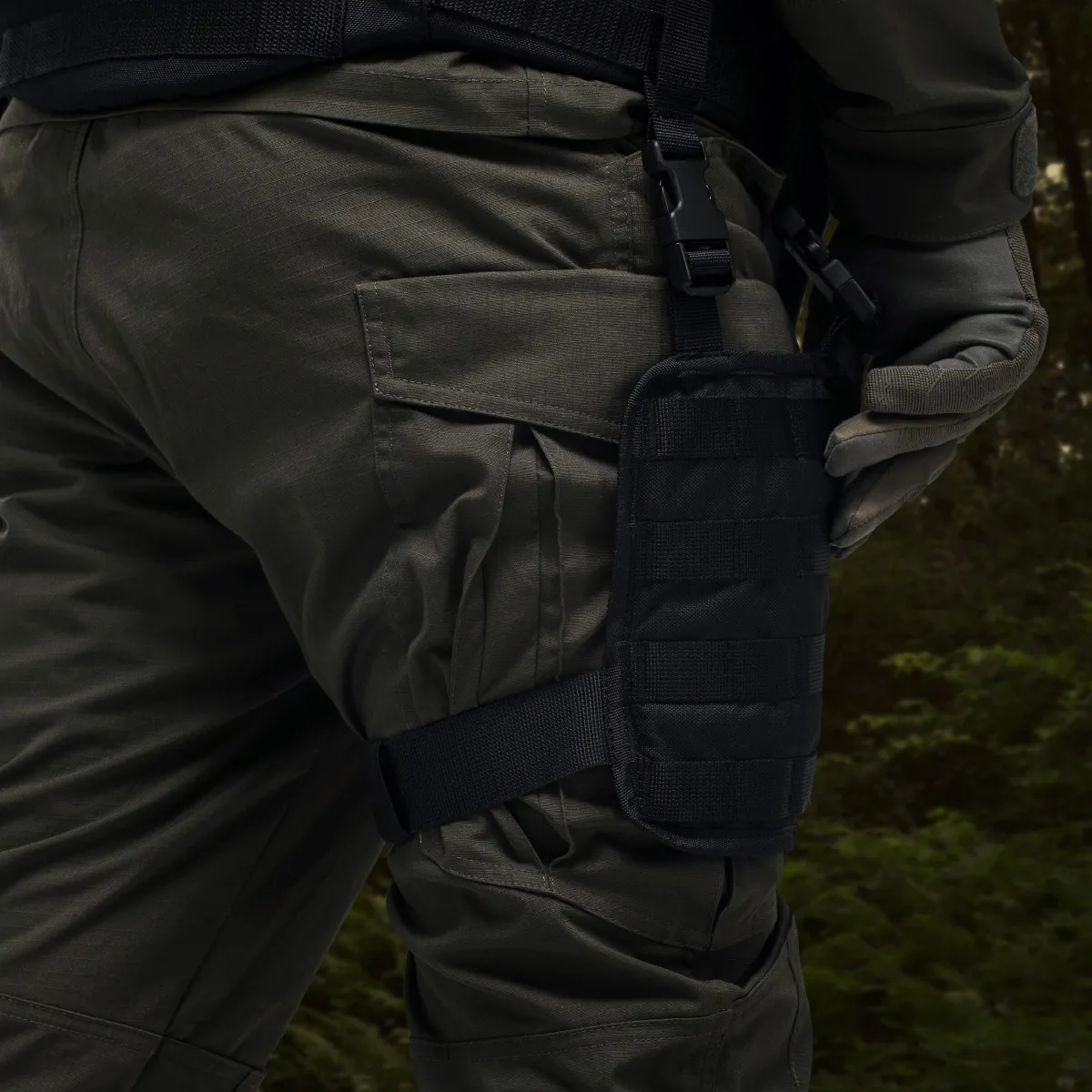 Платформа на стегно (S/M). Cordura 1000. Кріплення Molle. Чорна 4