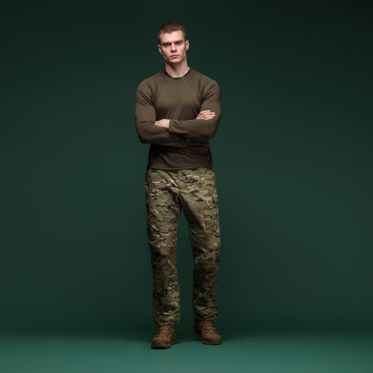 Тактическая рубашка Base Combat Shirt с длинным рукавом. Олива 5