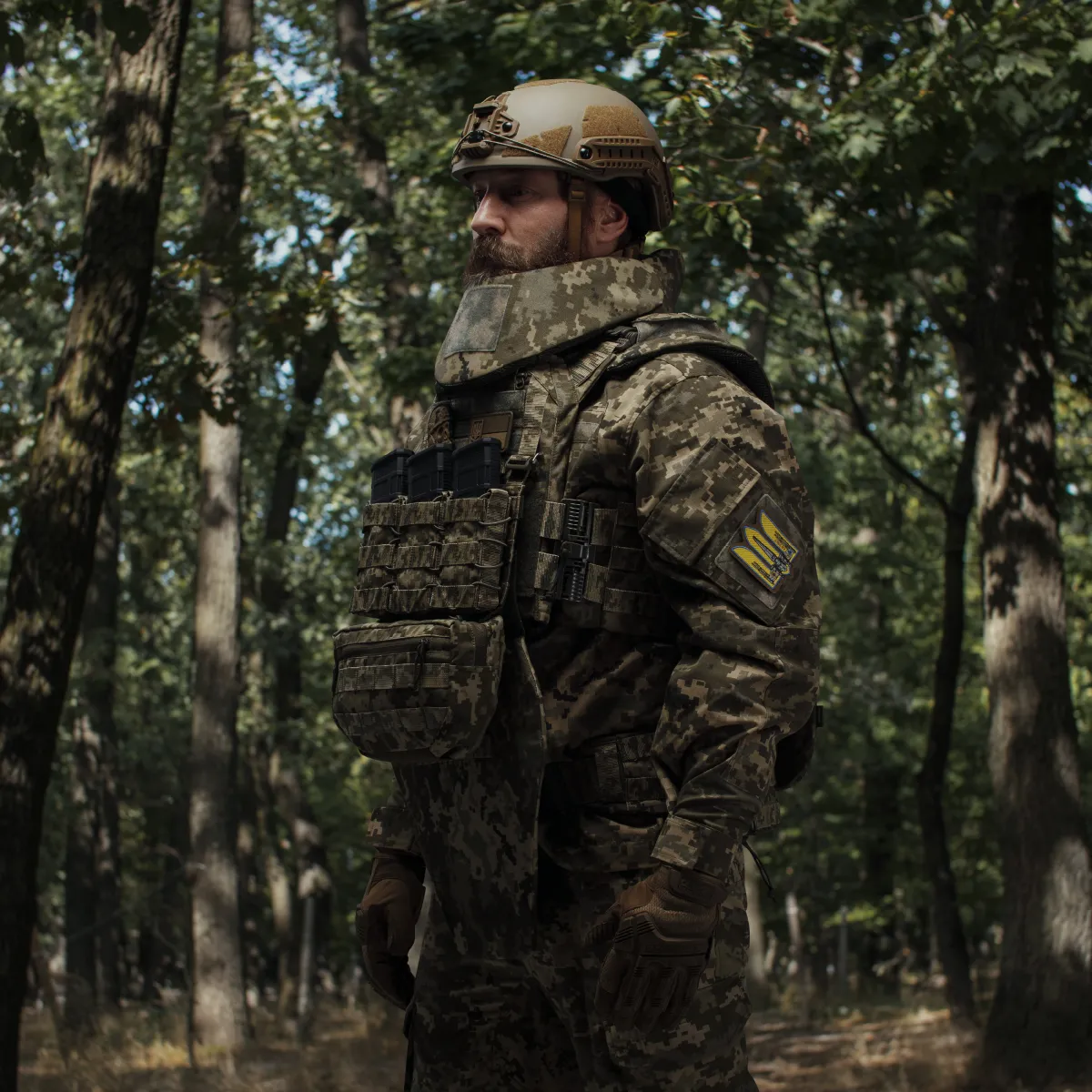 Сумка-напашник стандартна. Матеріал Cordura 1000. Піксель (мм-14) 8