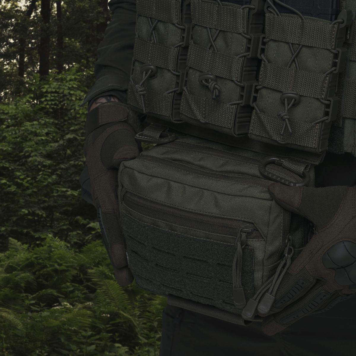 Сумка-напашник PRO 2-го класу захисту. Розмір L (16х28 см). Матеріал Cordura 500D. Олива 3