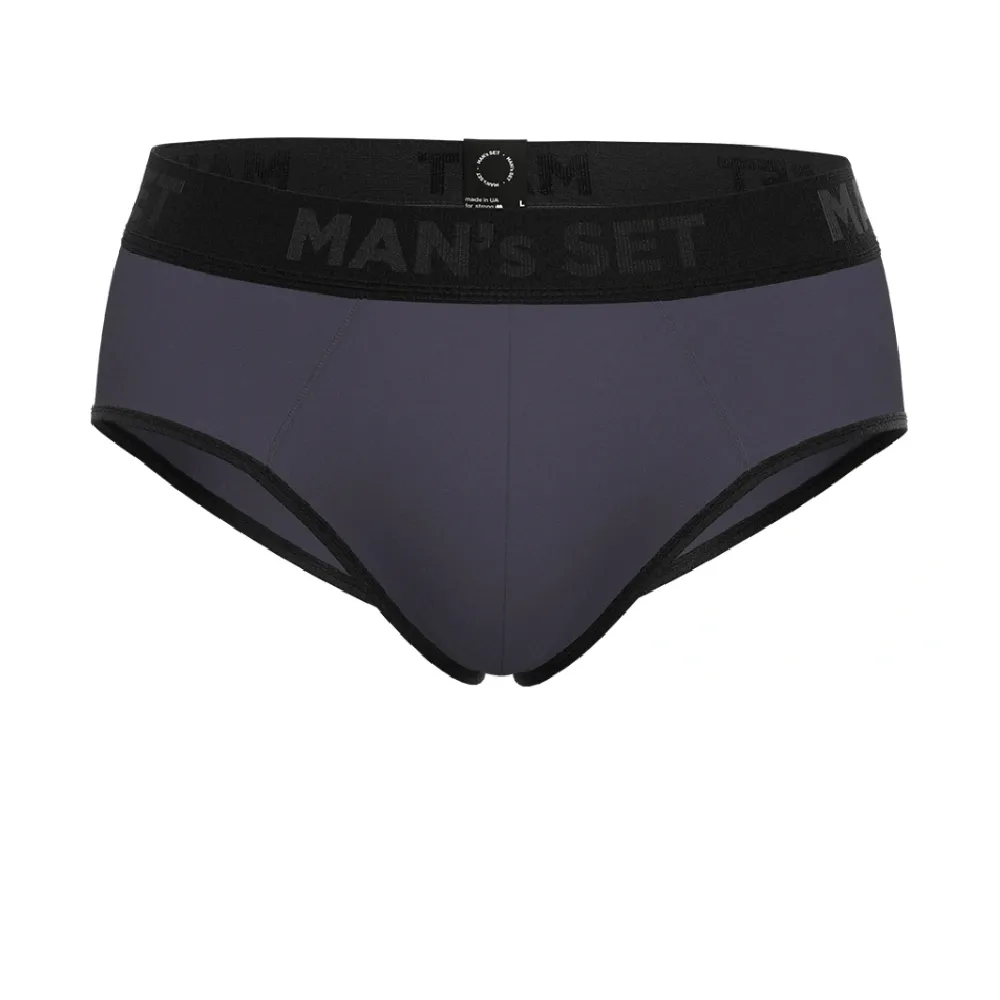Труси чоловічі бріфи Men's Set Anatomic Briefs 2.0 Black Series Micromodal. Графіт