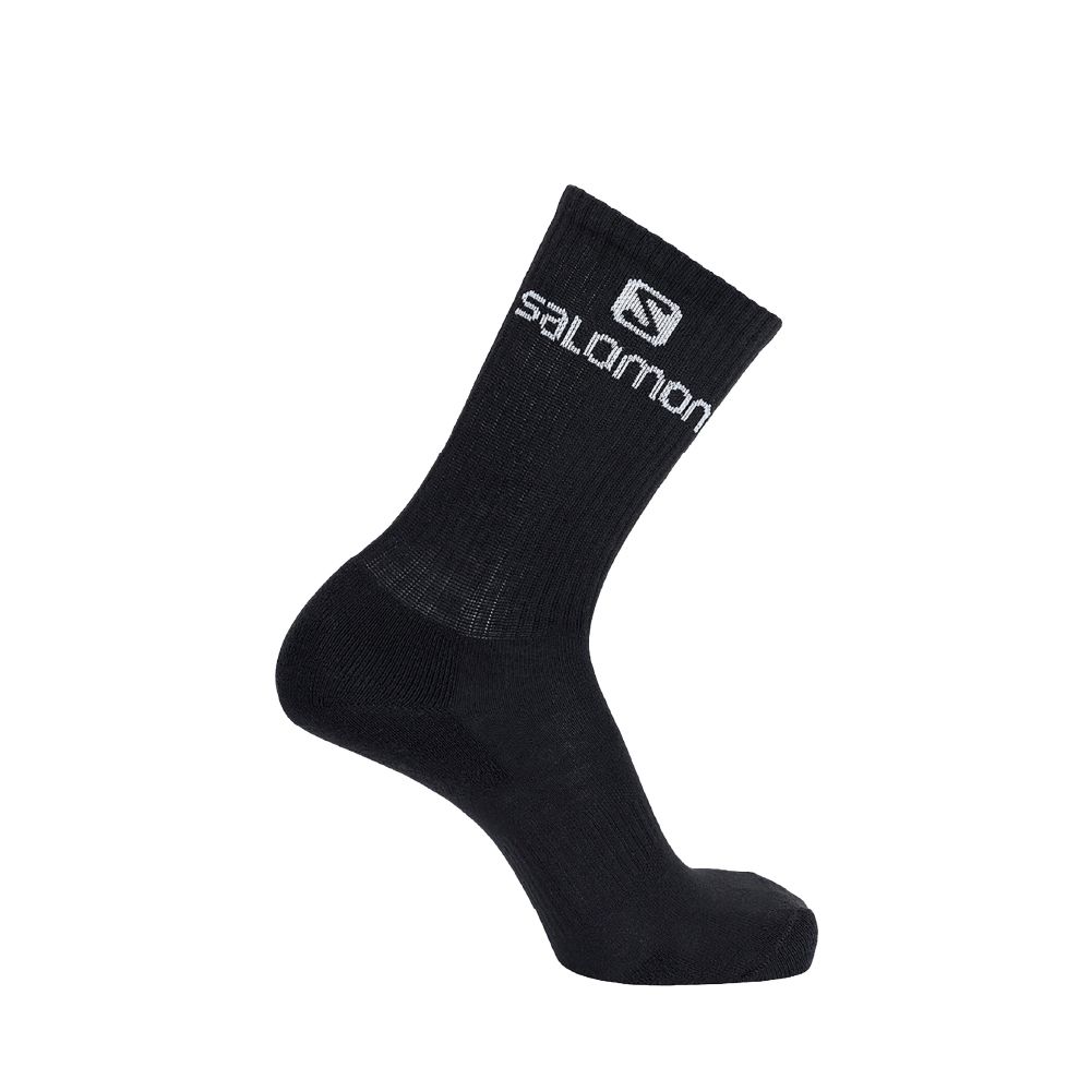 Комплект демісезонних шкарпеток Salomon Crew (3 шт.) чорний/білий/сірий. Розмір L 2