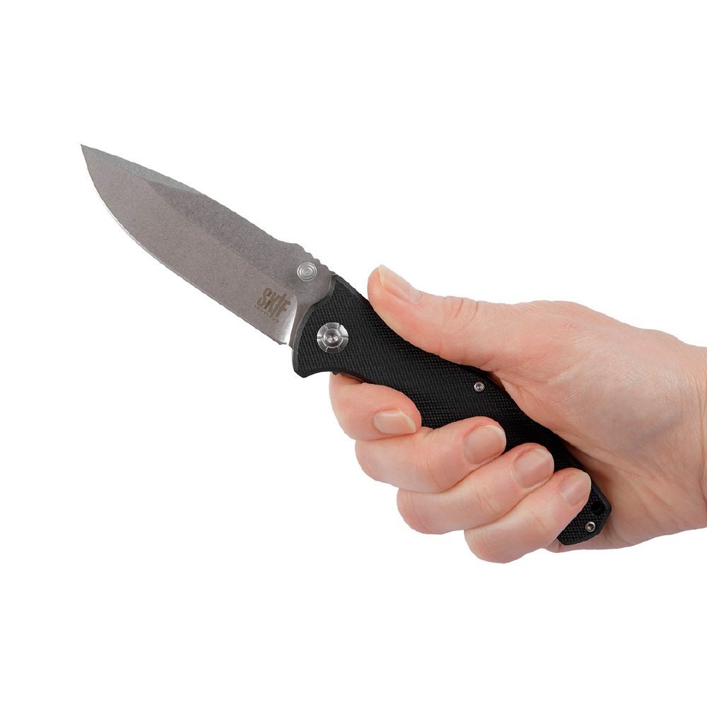 Нож раскладной SKIF Hamster. Длина 205 мм. Масса 116 г. Черная рукоятка. 5