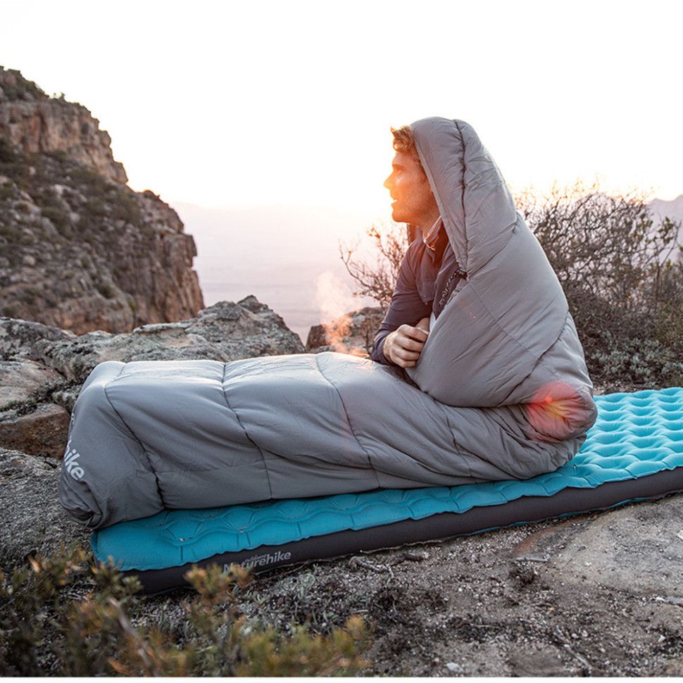 Спальний мішок Naturehike M300 (13°C до -4°C). Правий. Сірий 4