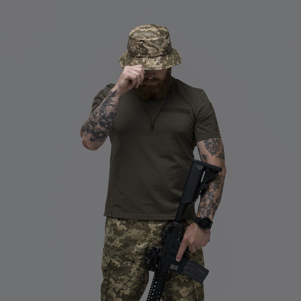 Панама тактическая Combat Hat (TDU ripstop). Размер S/M. Пиксель (мм-14) 6