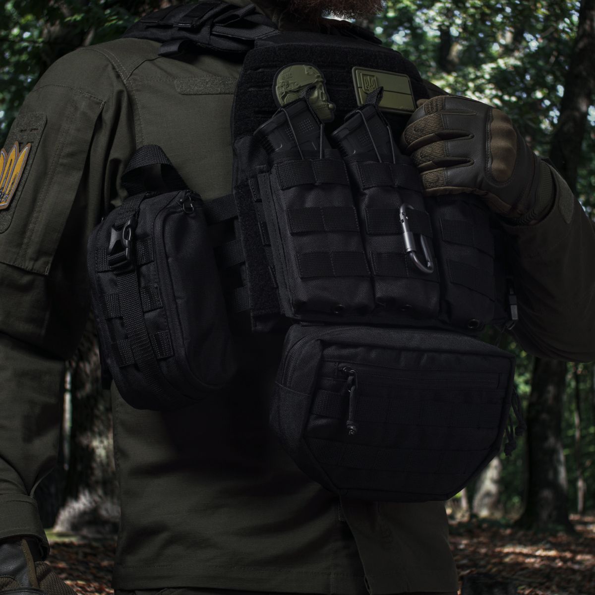 Сумка-напашник стандартна 2-го класу захисту. Матеріал Cordura 500D. Чорний 4