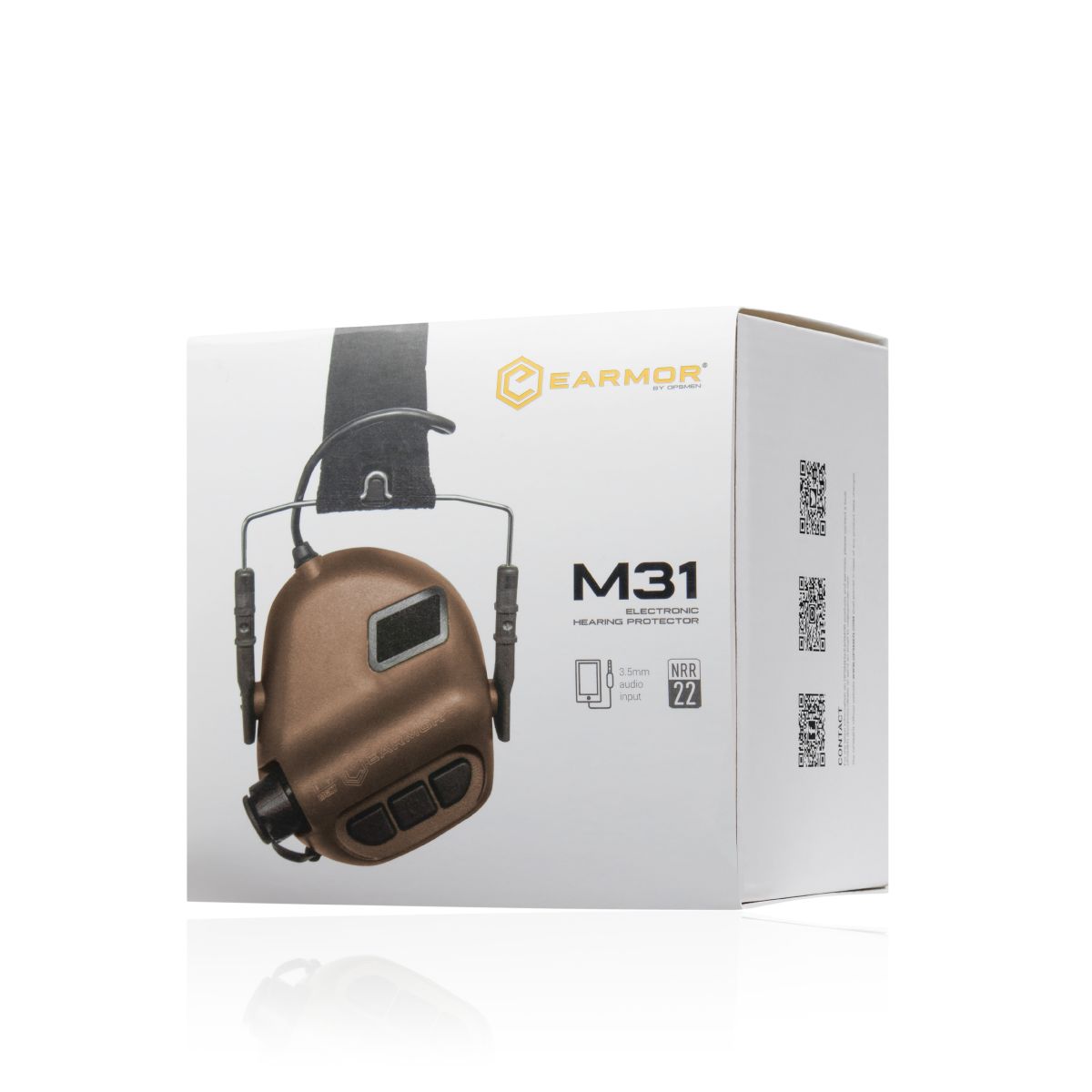 Активні навушники Earmor M31 в комплекті з дужкою/наголів'ям. Койот 7
