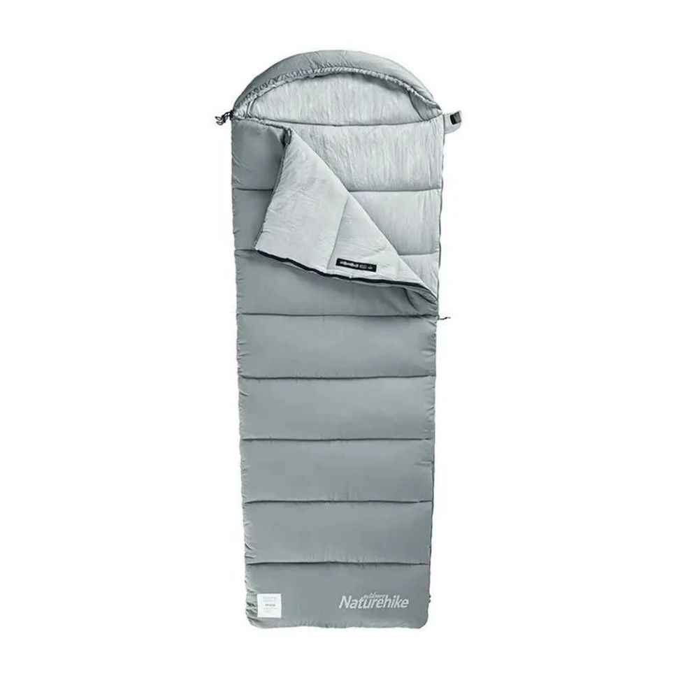 Спальний мішок Naturehike M300 (13°C до -4°C). Правий. Сірий