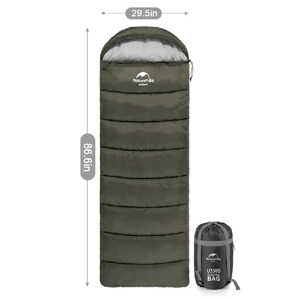 Спальний мішок Naturehike U350S (від -2°C до -13°C). Лівий. Колір Олива 5