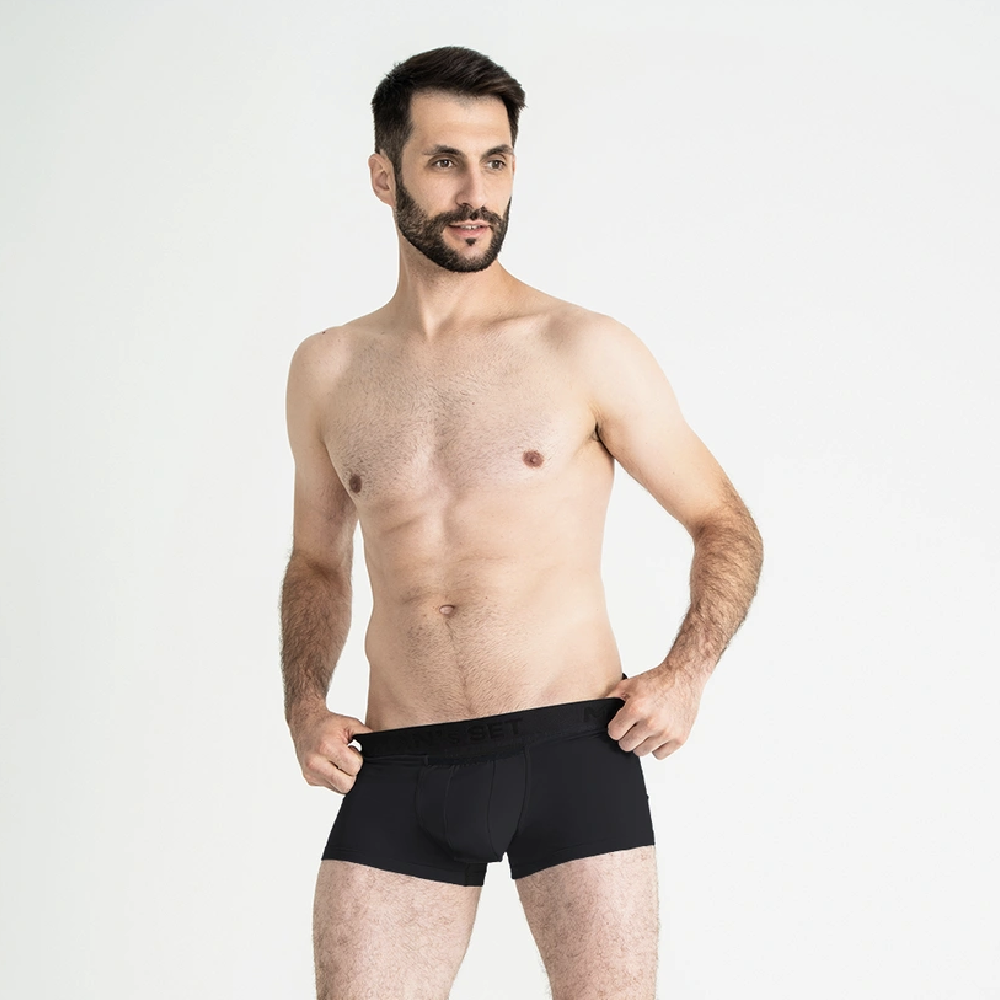 Трусы мужские анатомические с сеткой Men's Set Anatomic Classic Light Black Series. Черный 4