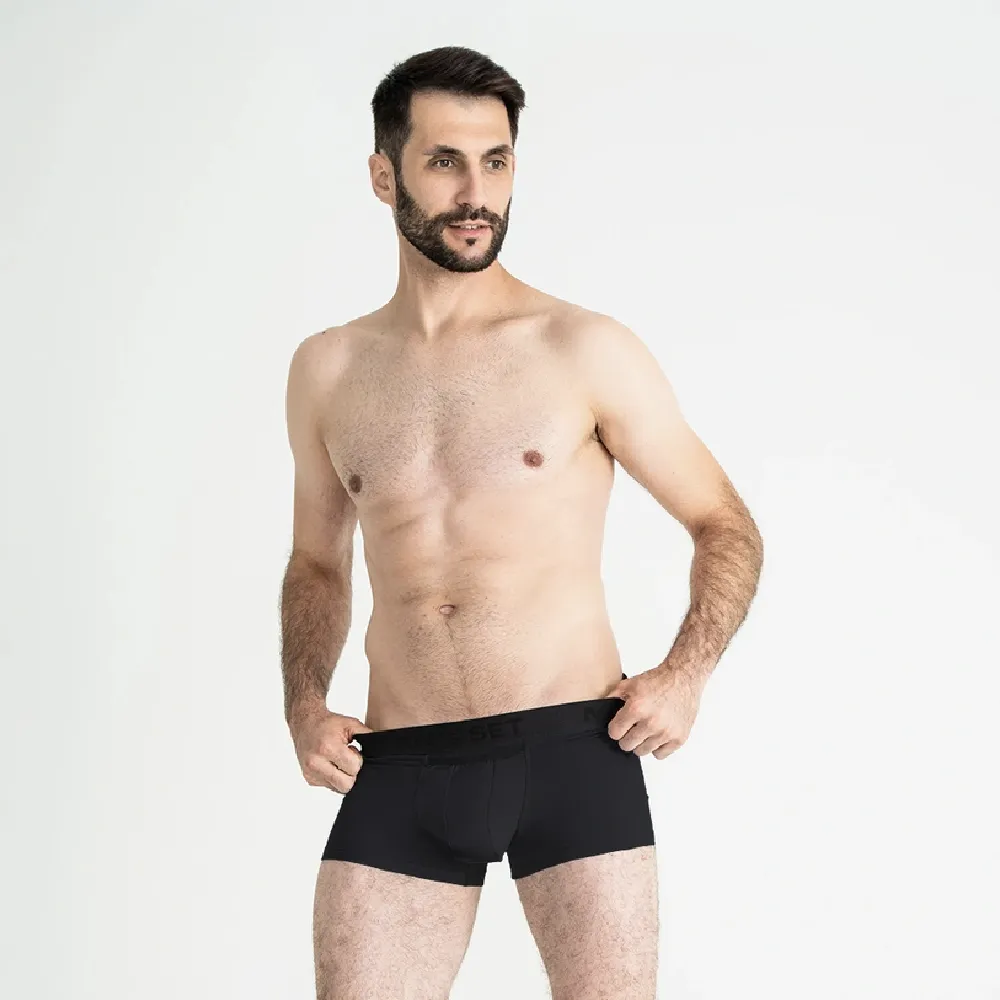 Труси чоловічі анатомічні з сіткою Men's Set Anatomic Classic Light Black Series. Чорний 4