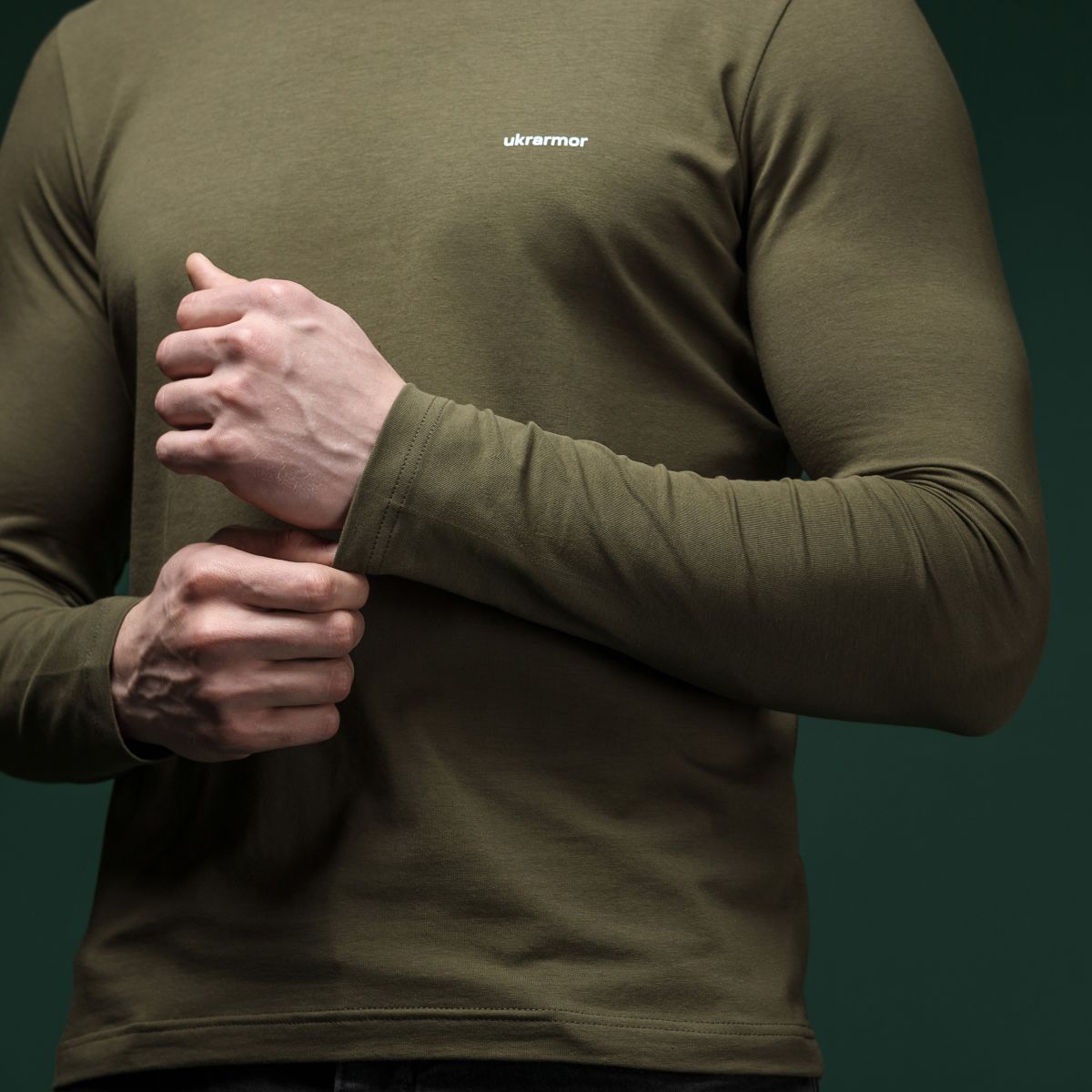 Кофта-лонгслив Ukrarmor Pulse Longsleeve. Cotton and Elastane. Олива 3